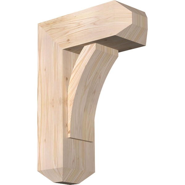 Ekena Millwork Thorton Craftsman Smooth Bracket w/ Offset Brace, Douglas Fir, 7 1/2"W x 18"D x 26"H BKT0806X18X26THR04SDF - main